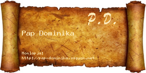 Pap Dominika névjegykártya